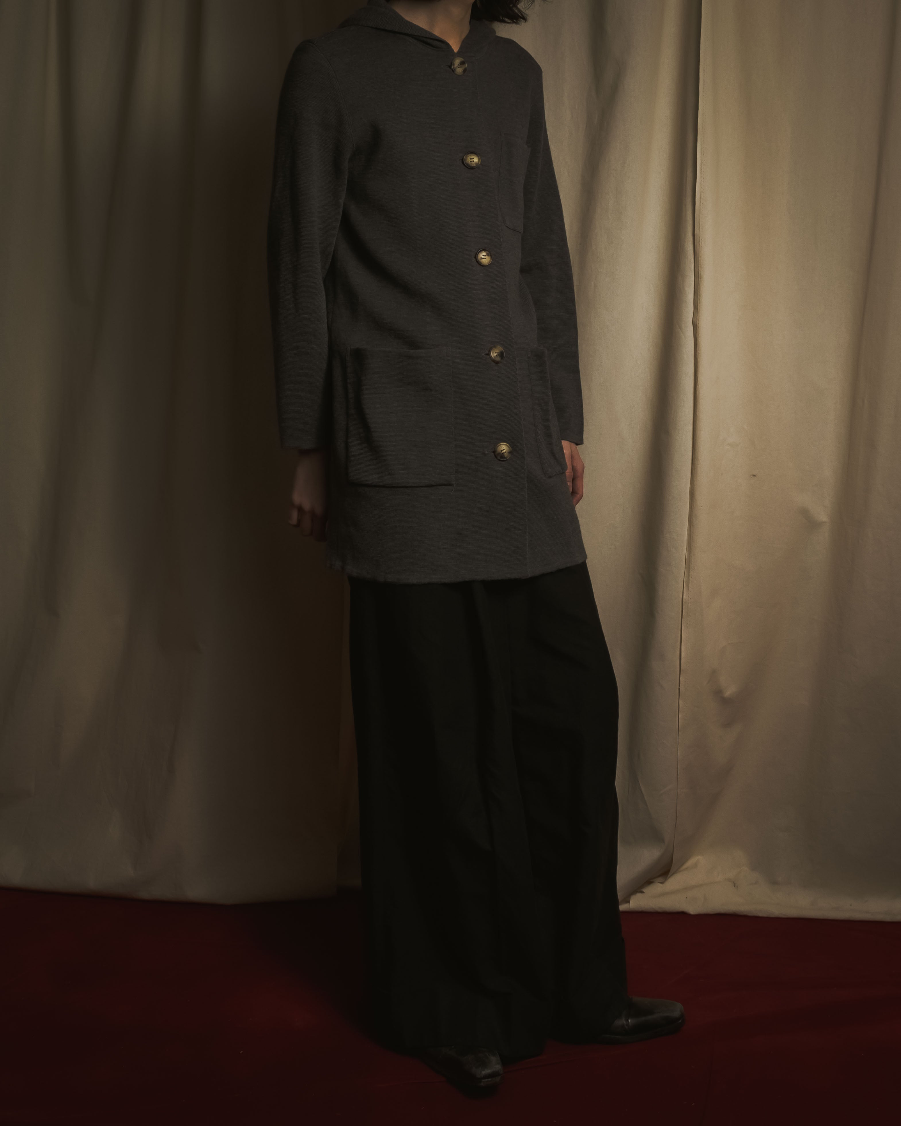 伊夫·圣罗兰 90年代连帽羊毛针织夹克