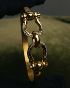 "CHARRIOL" 90's-00's Vintage PVD gold and steel cable link bangle