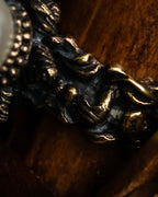 "GUCCI" Interlocking G design gold pearl ring