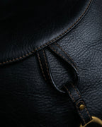 "Ralph Lauren" Saddle＆stirrup motif grained leather shoulder bag