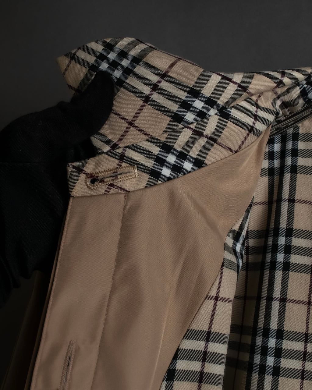 "BURBERRYS" Check reverse design short blouson