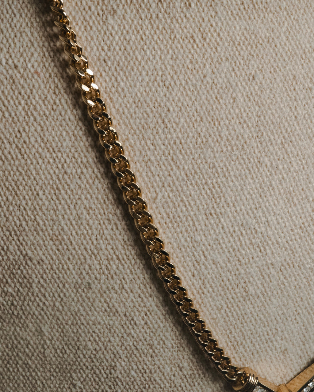 "Christian Dior" Geometric Y-link crystal pendant necklace