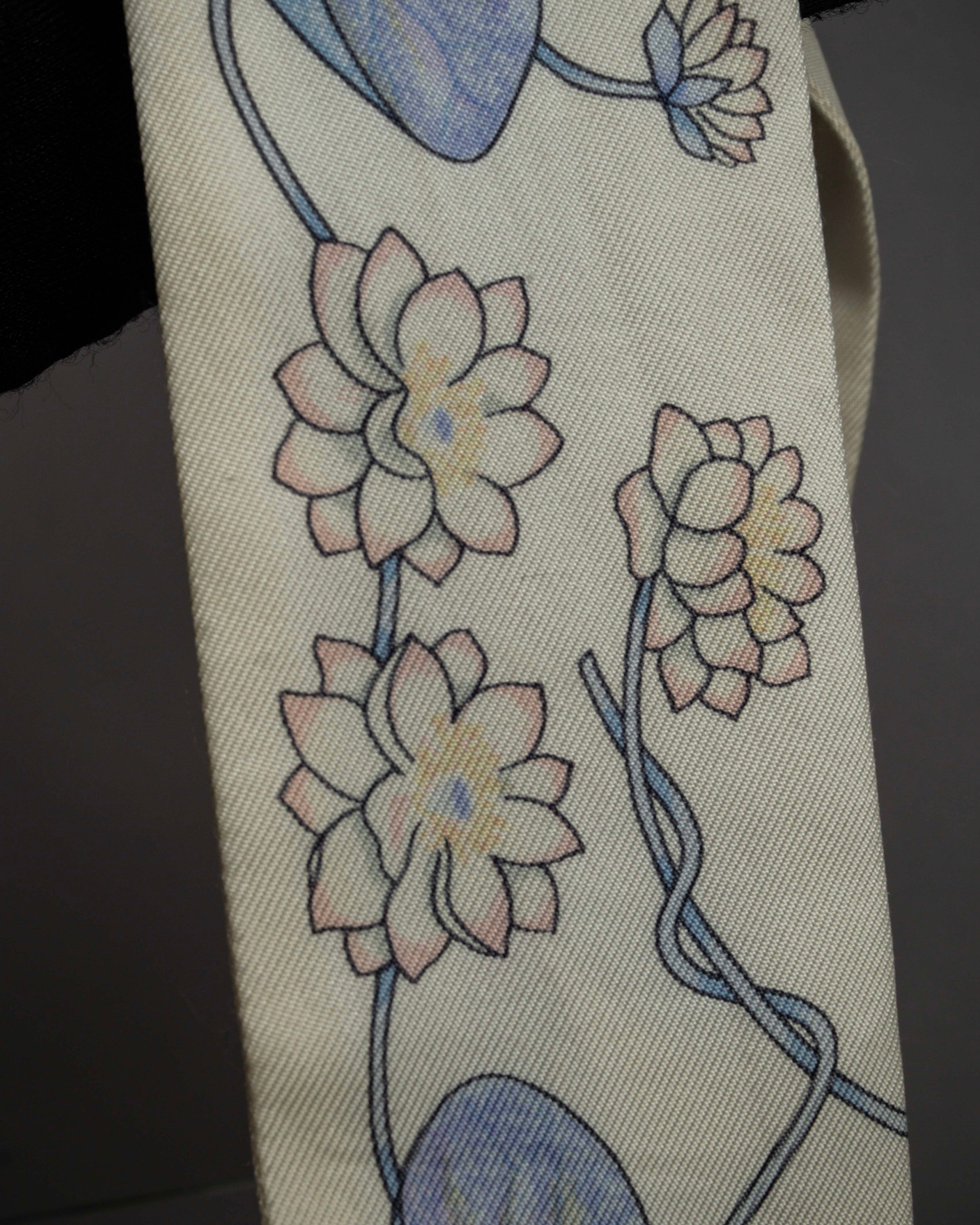 "HERMES" Un Jardin Sur le Nil silk twilly scarf