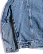 LEVI’S/ Oversized No Collar Denim Jacket Light Blue