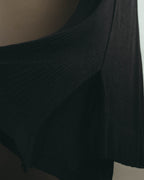 “Yohji Yamamoto” 2010’s sheer cotton ribbed long dress
