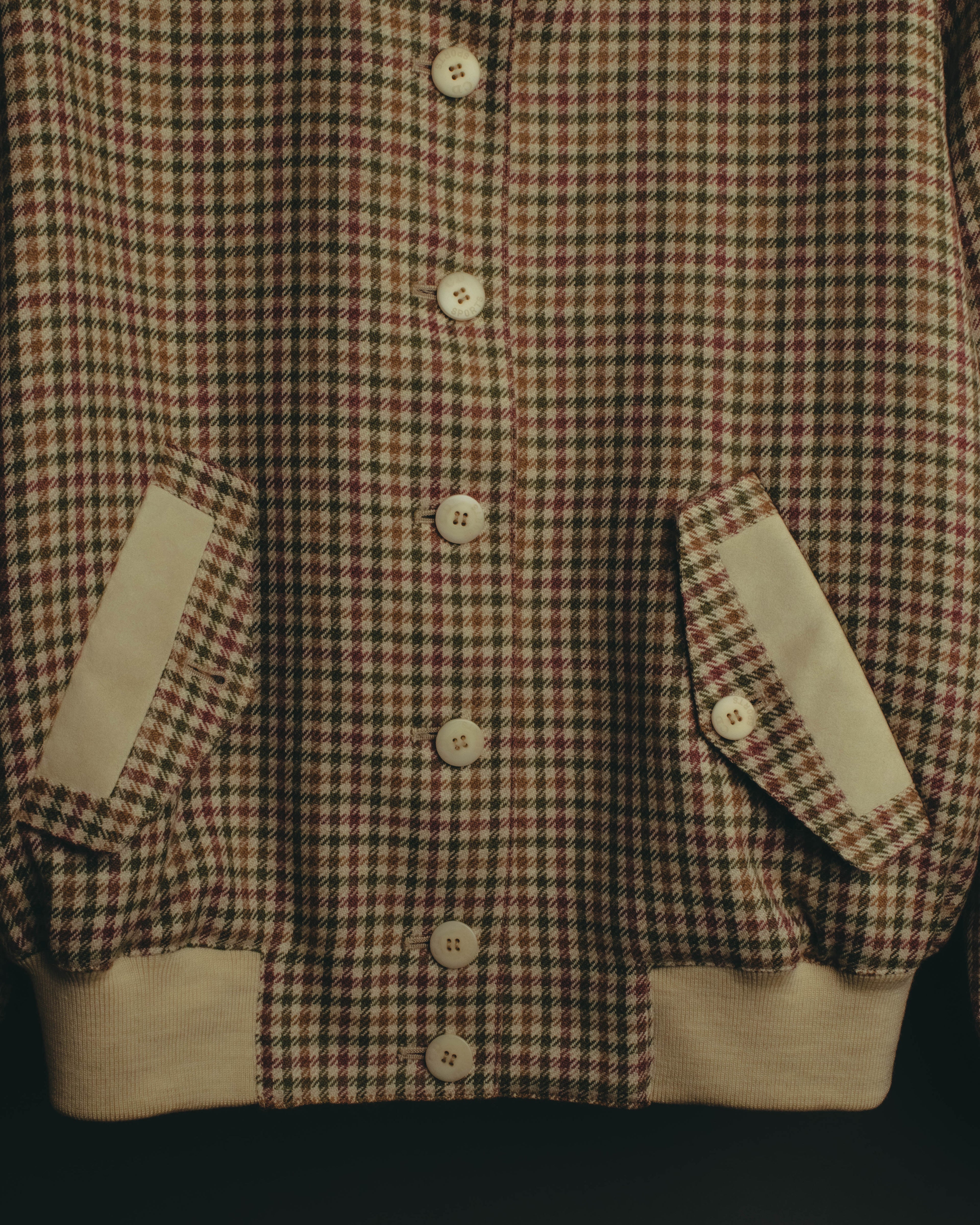 "Christian Dior" 80's-90's Wool check bomber jacket