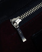 "JEAN PAUL GAULTIER" Front clasp design suede leather hand bag