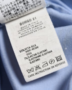 GIORGIO ARMANI/ Beautiful Stretch Satin Dress Shirt Shiny Blue