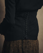 -SPECIAL- “Jean Paul GAULTIER FEMME” 2005-2011 Corset lace-up tailored zip jacket