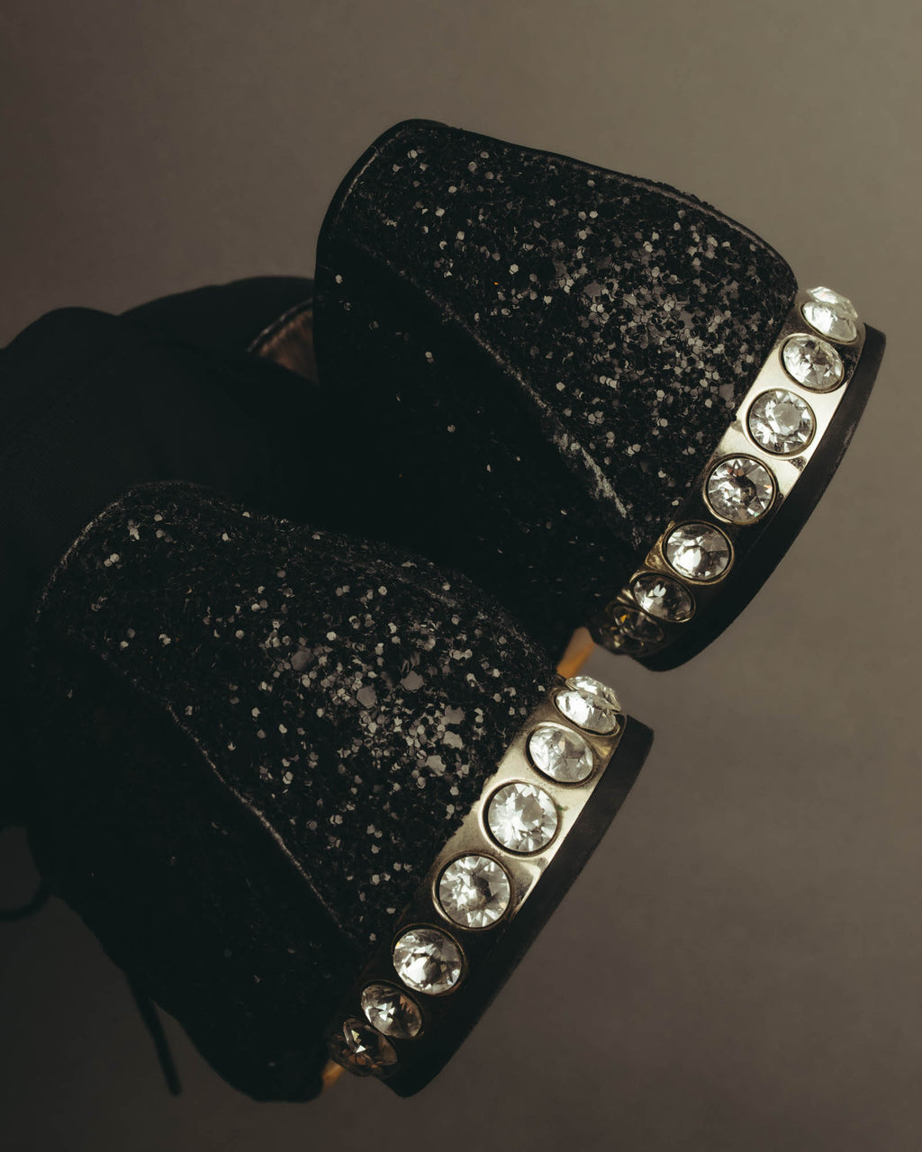 "Miu Miu" 2010's Embellished glitter lace-up oxford shoes