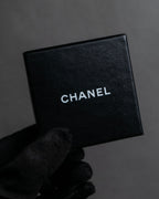 "CHANEL" 97AW Karl Lagerfeld double C logo rhinestone design ring