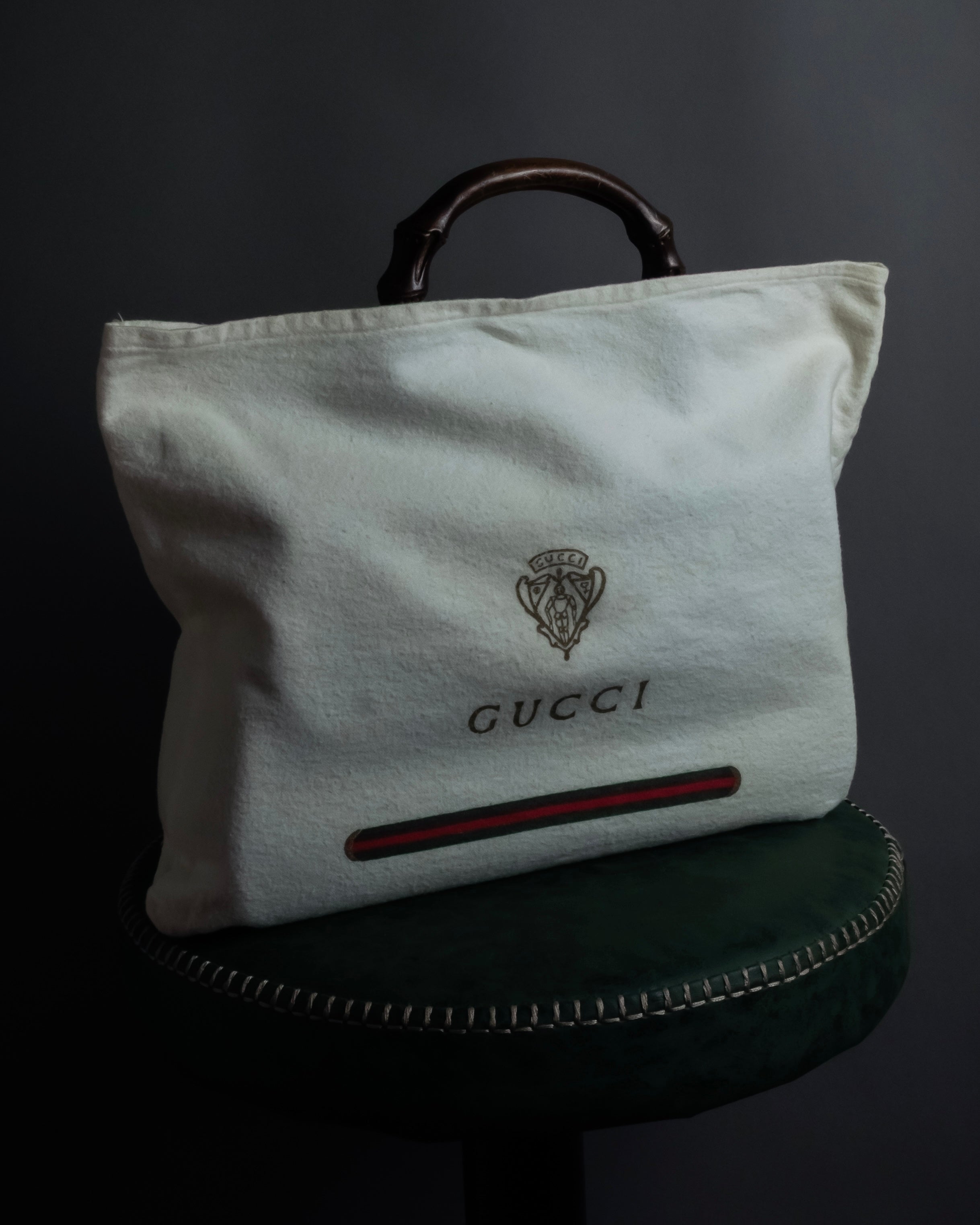 -SPECIAL- "GUCCI"  1980-1986's Inherited model grained leather bamboo bag