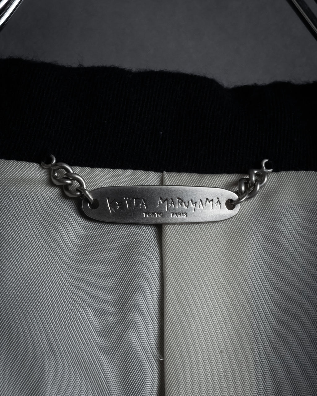 “KEITA MARUYAMA” Floral appliqué one-button chelsea coat