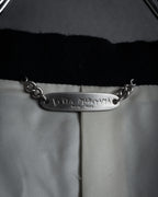 “KEITA MARUYAMA” Floral appliqué one-button chelsea coat