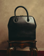 "Salvatore Ferragamo" 90's-00's Structured leather top handle bag