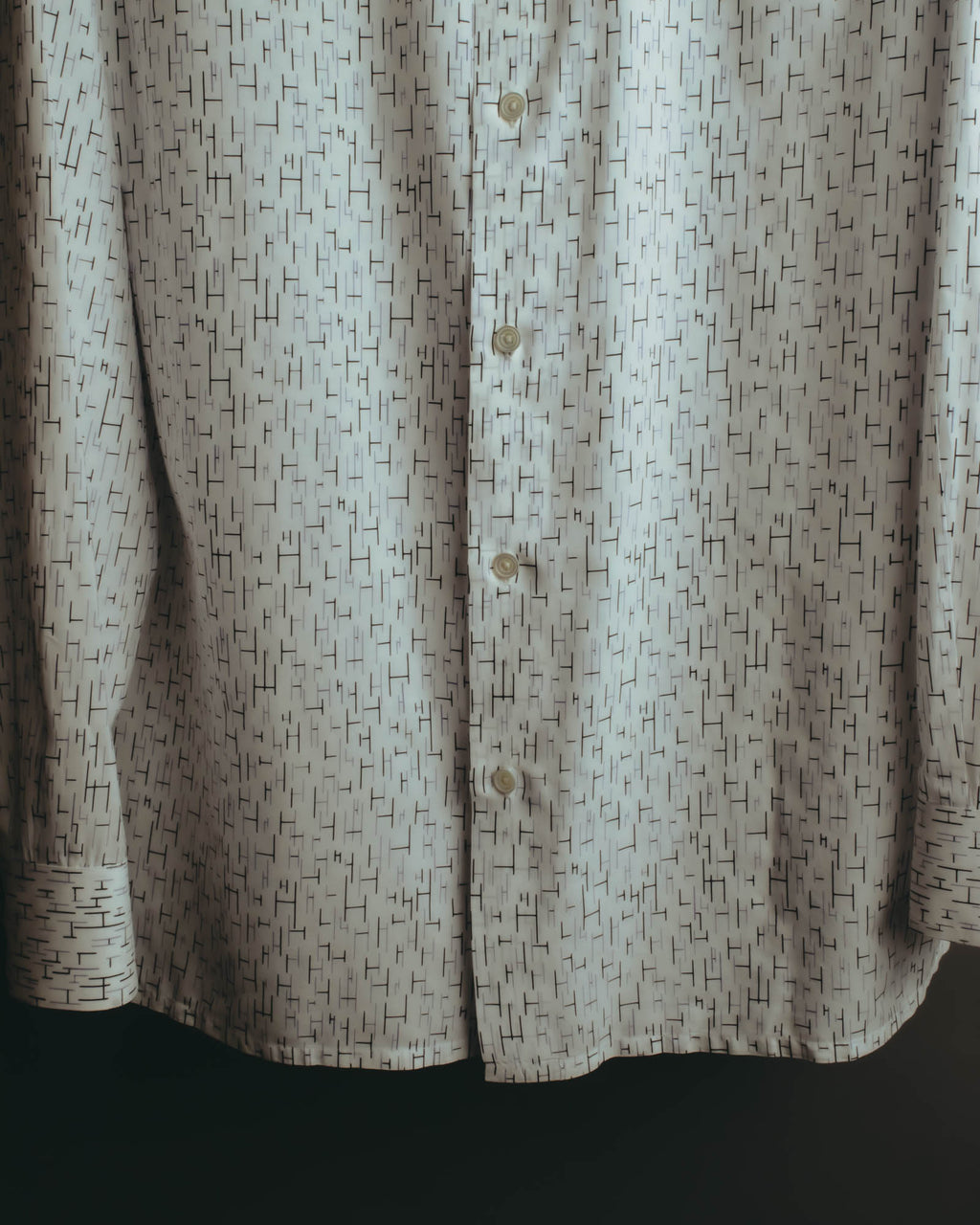 "Hermès" 00's-10's Monogram print cotton long sleeve shirt