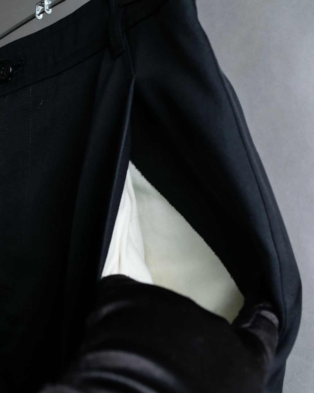 "COMME des GARCONS" Wool gabardine flare maxi length skirt