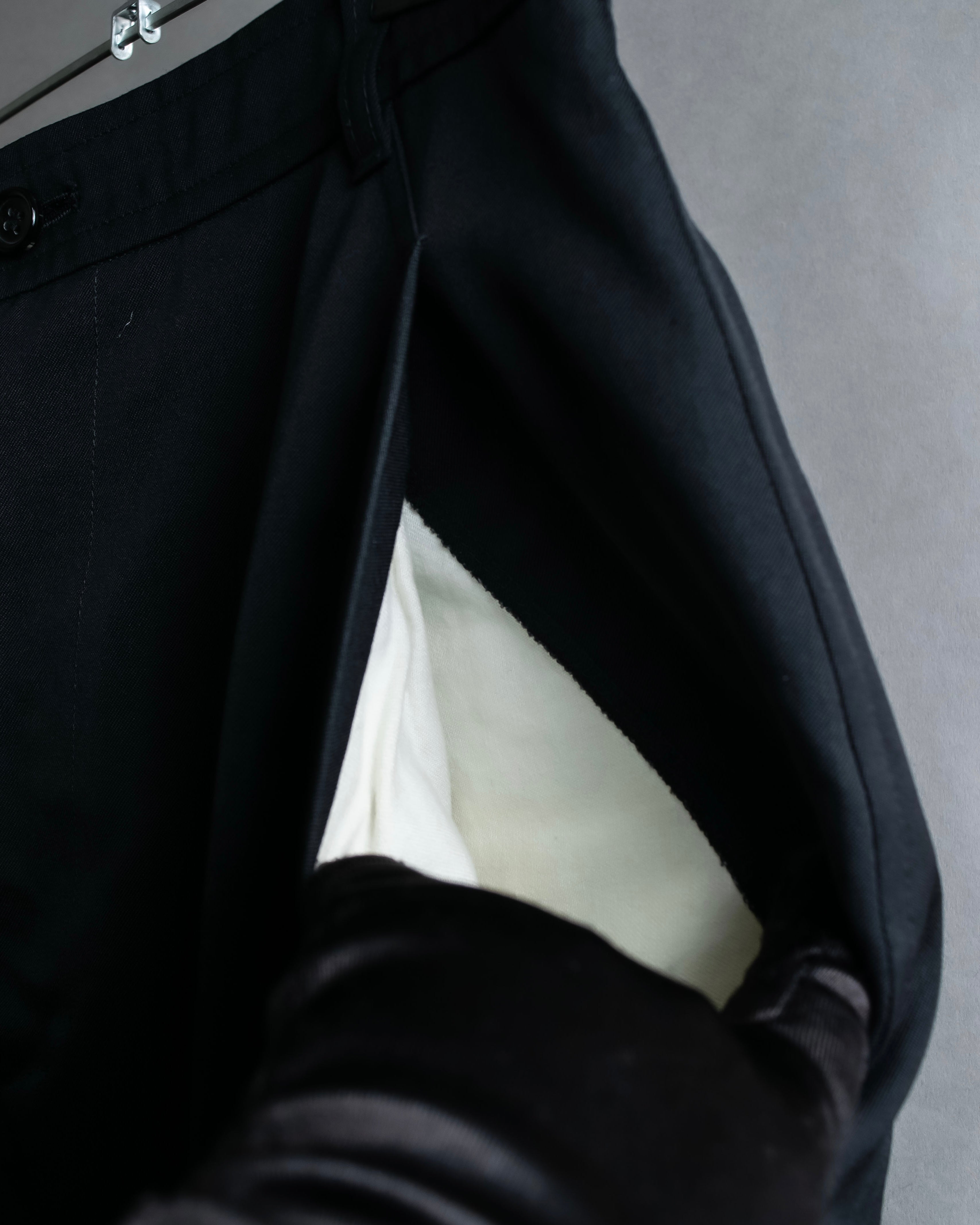 "COMME des GARCONS" Wool gabardine flare maxi length skirt