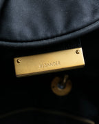 “JIL SANDER” Gold buckle 2 way nylon hand bag