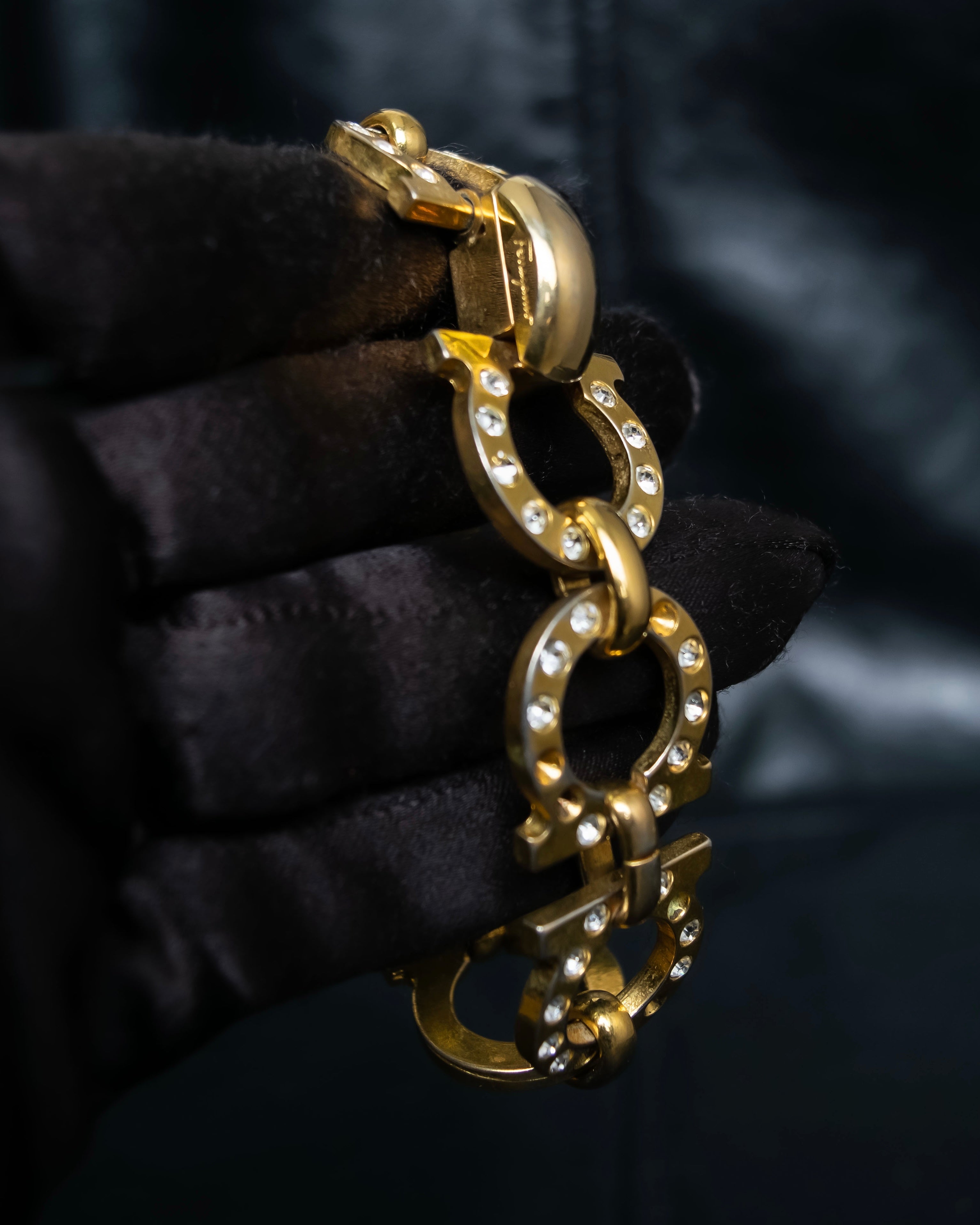 Salvatore Ferragamo Big Gancini gold chain bracelet
