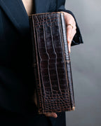 "YVES SAINT LAURENT" Crocodile pattern stitching handbag