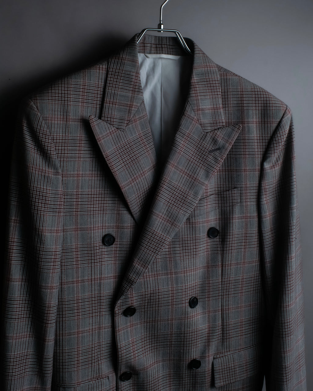 "Calvin Klein" Glen check oversized double breasted jacket