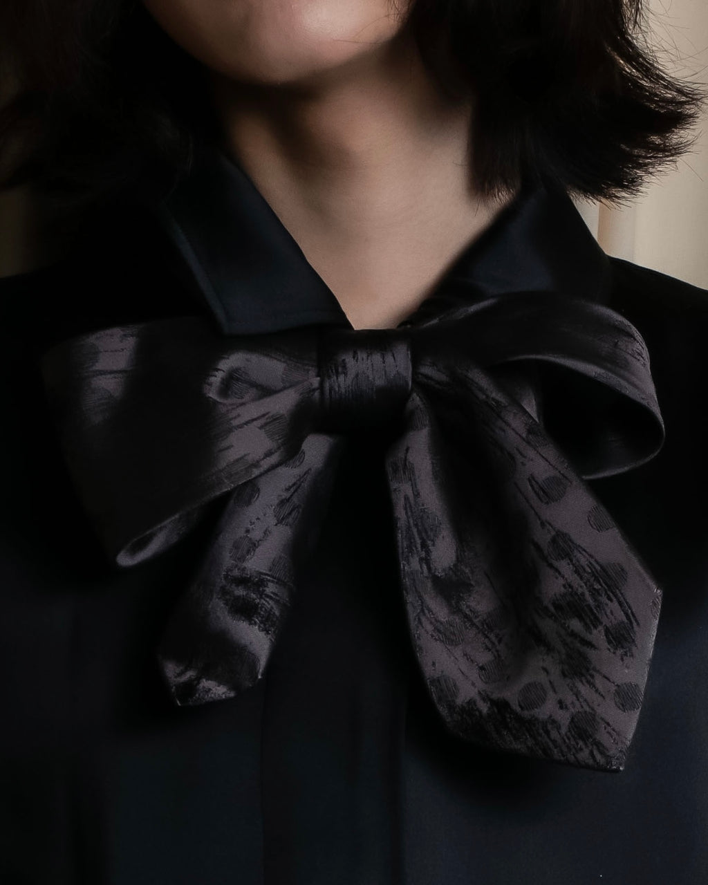 "JEAN PAUL GAULTIER HOMME" Geometric polka dot silk tie