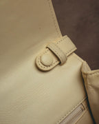 "HANAE MORI" 80's-90's Pleated butterfly clasp handbag