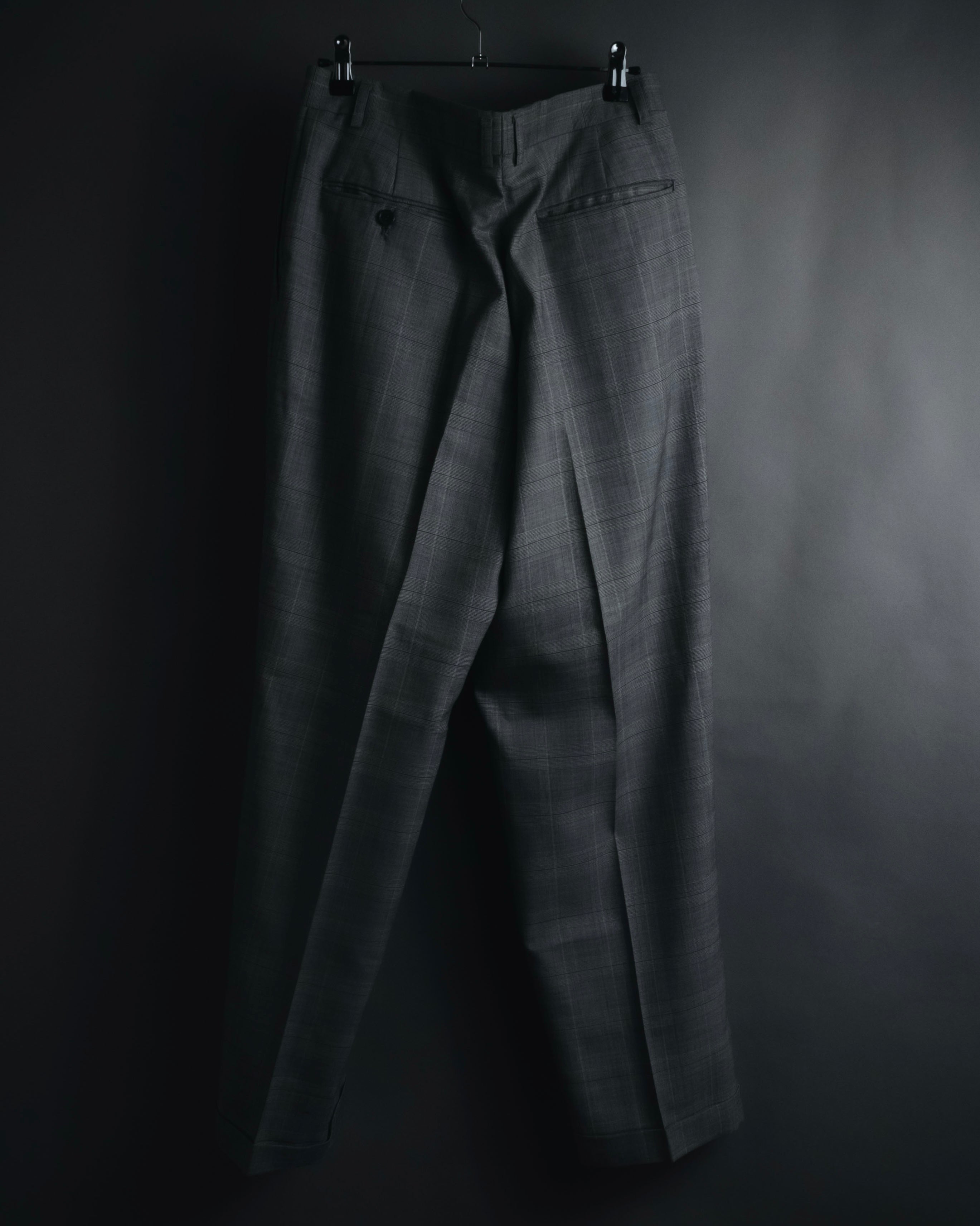 "YVES SAINT LAURENT" 80’s-90’s glen check tailored suit set