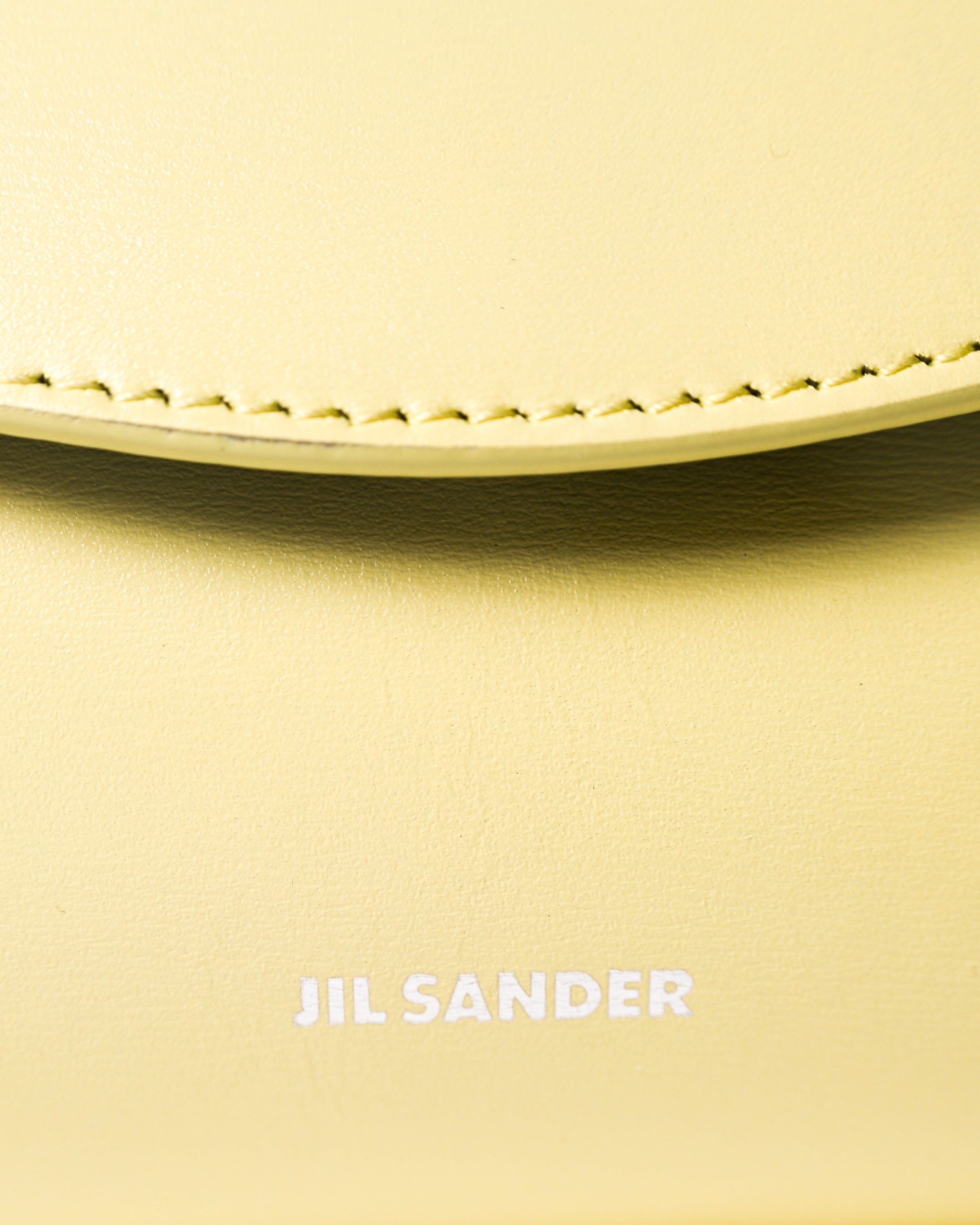 JIL SANDER/ “Cannolo” Mini Flap Shoulder Bag Lemon Yellow