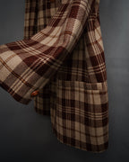 “GIANNI VERSACE” 1988-1994 Oversized plaid wool jacket