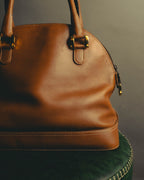 "LOEWE" 80s–00's logo embossed leather handbag
