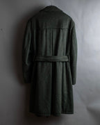 Vintage deep green colour military long coat