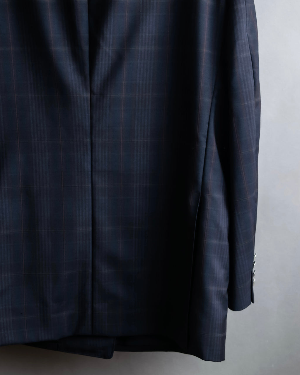 "BURBERRYS" Micro check pattern metal button blazer