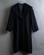 "YVES SAINT LAURENT" Large shawl collar black long coat