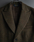 "Polo Ralph Lauren" Alpaca-blend long tailored jacket