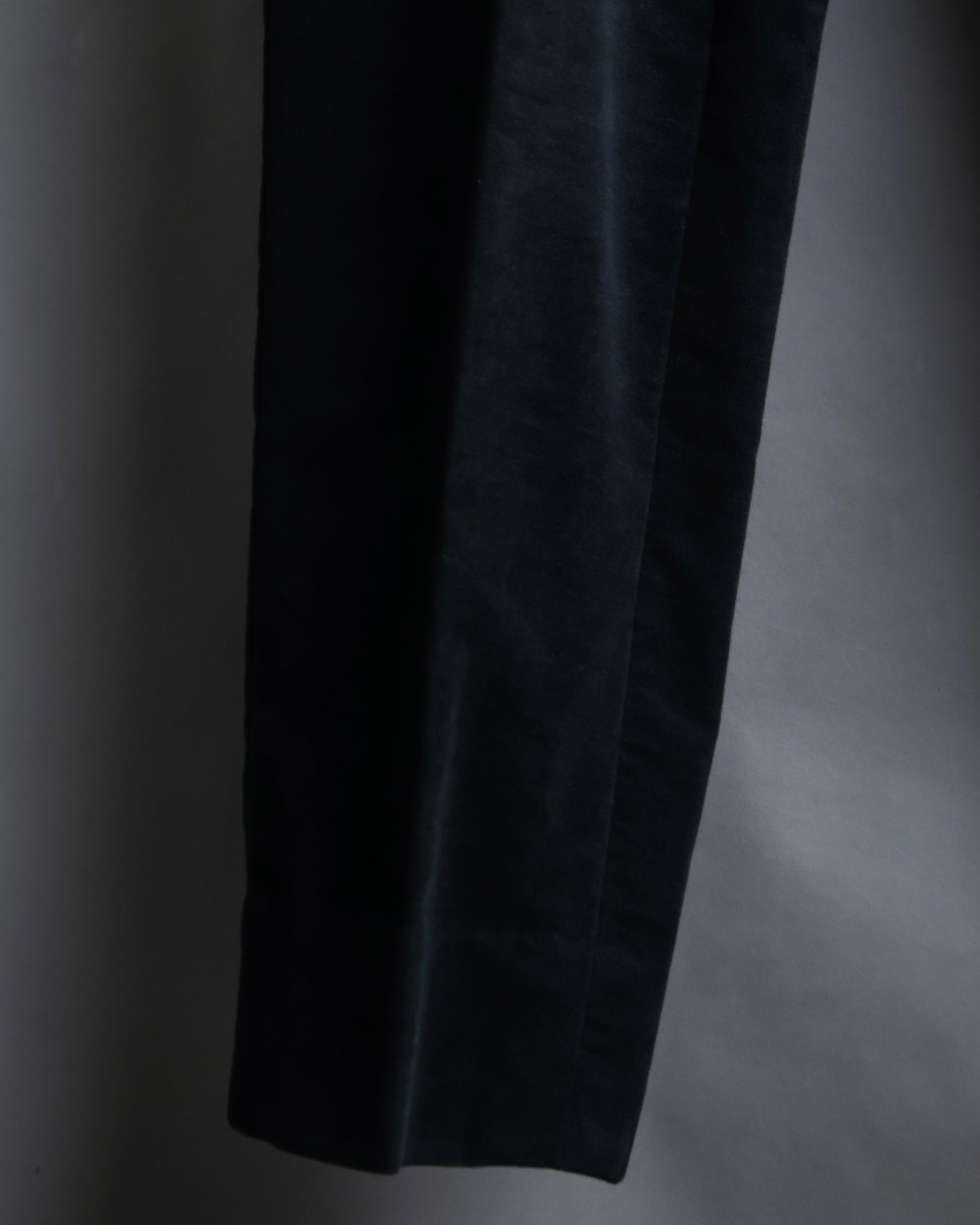 "HERMES" Leather trimmed design tapered pants