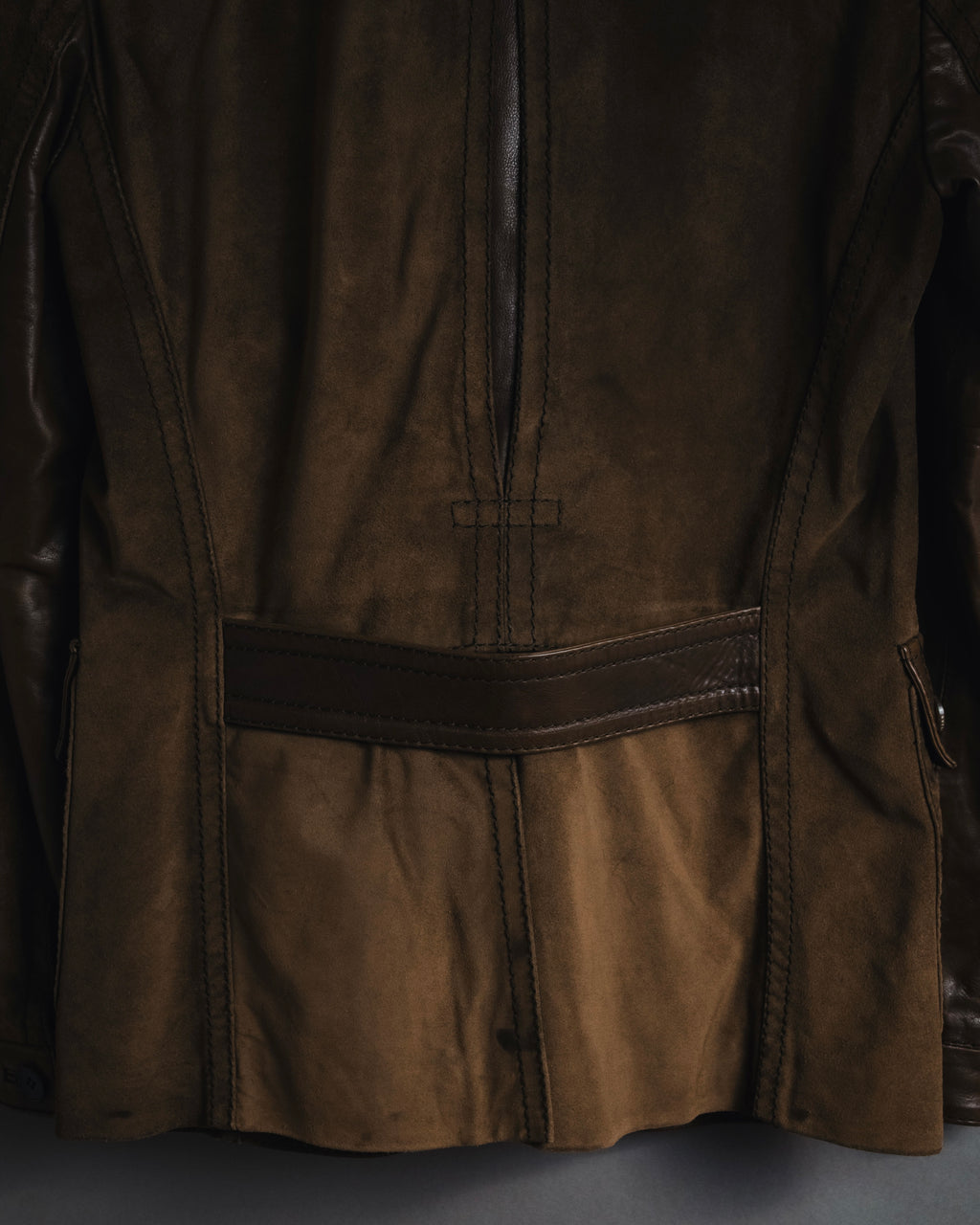 "GUCCI"Mid 2000s suede & smooth leather combination tailored jacket