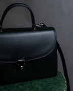 "BURBERRYS" Metal fittings design grain leather 2way bag