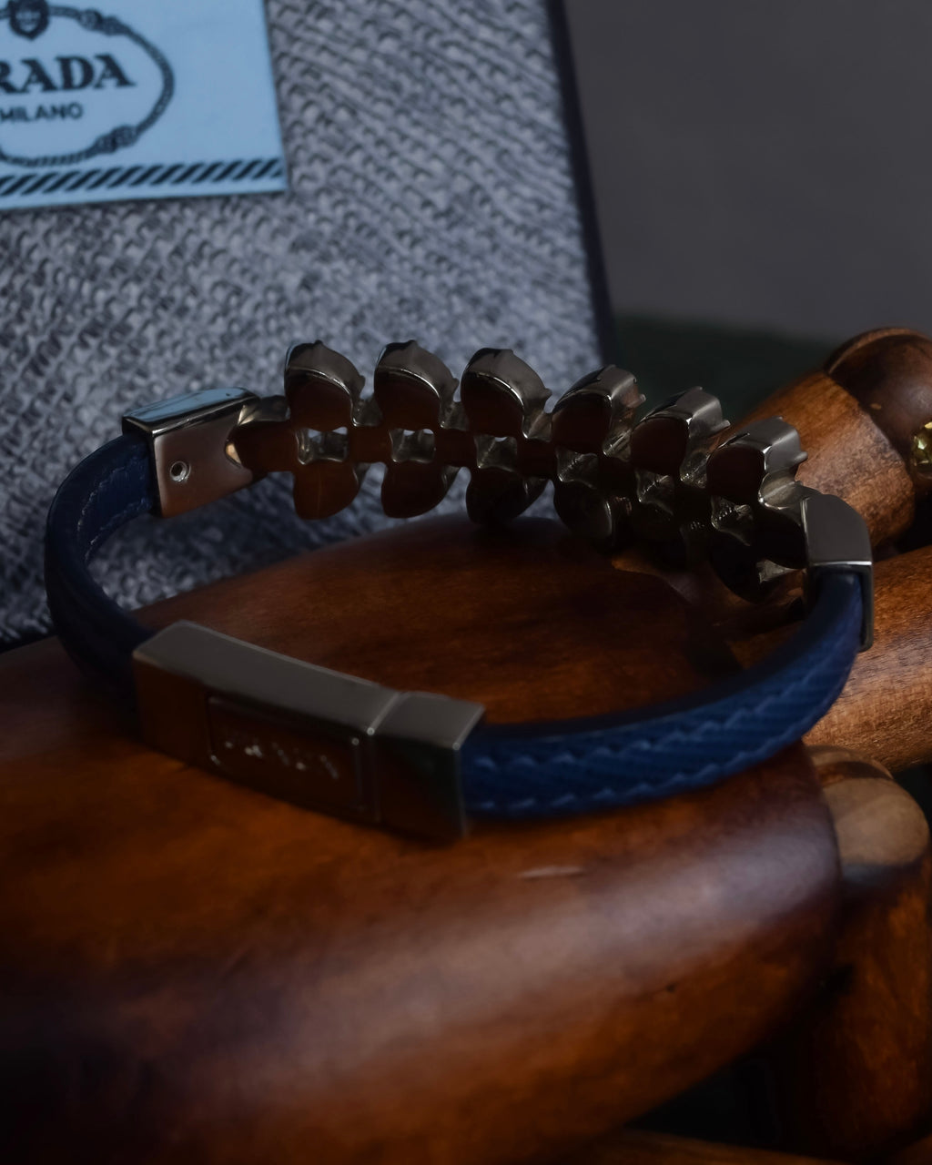 "PRADA" Petal motif crystal bracelet