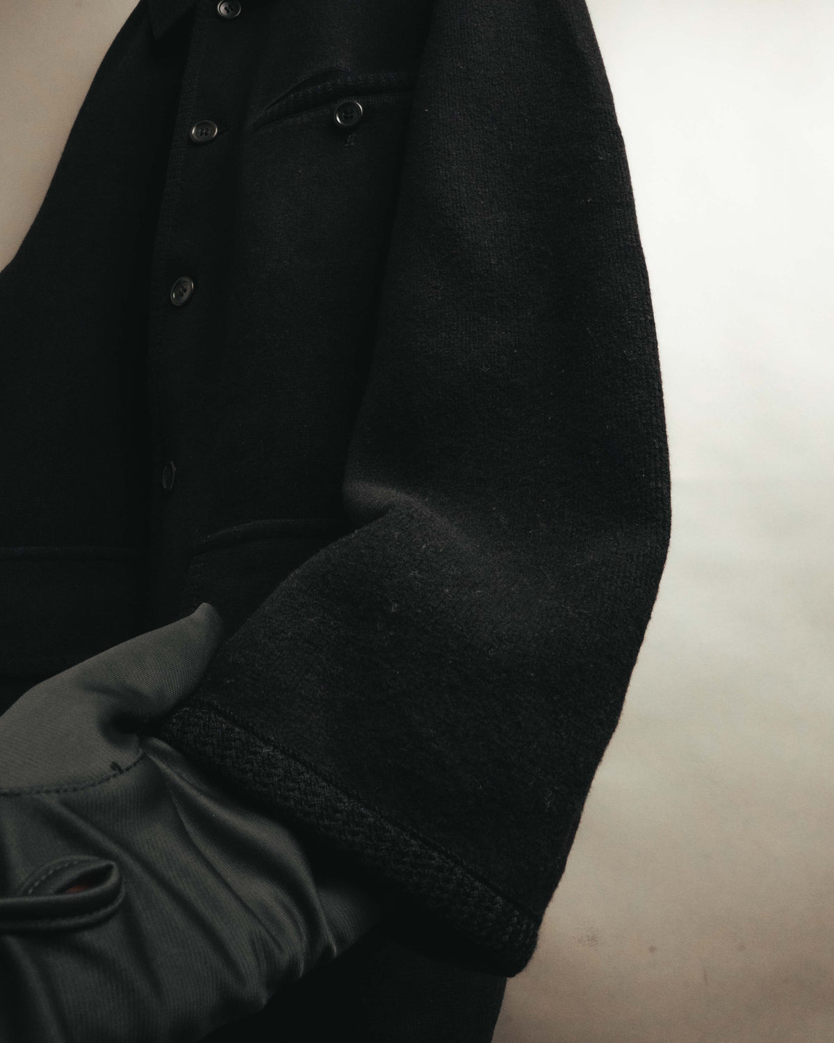 “Christian Dior MONSIEUR” 80’s-90’s Ribbed collar oversized wool field jacket