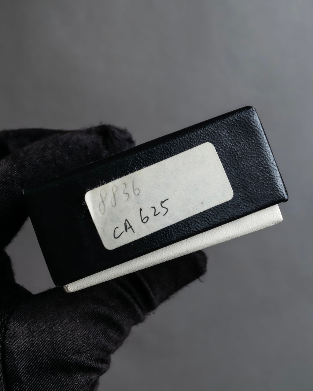 "CHANEL" 97AW Karl Lagerfeld double C logo rhinestone design ring