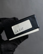 "CHANEL" 97AW Karl Lagerfeld double C logo rhinestone design ring