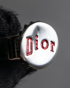 "Christian Dior" Logo lettering engraved silver ring