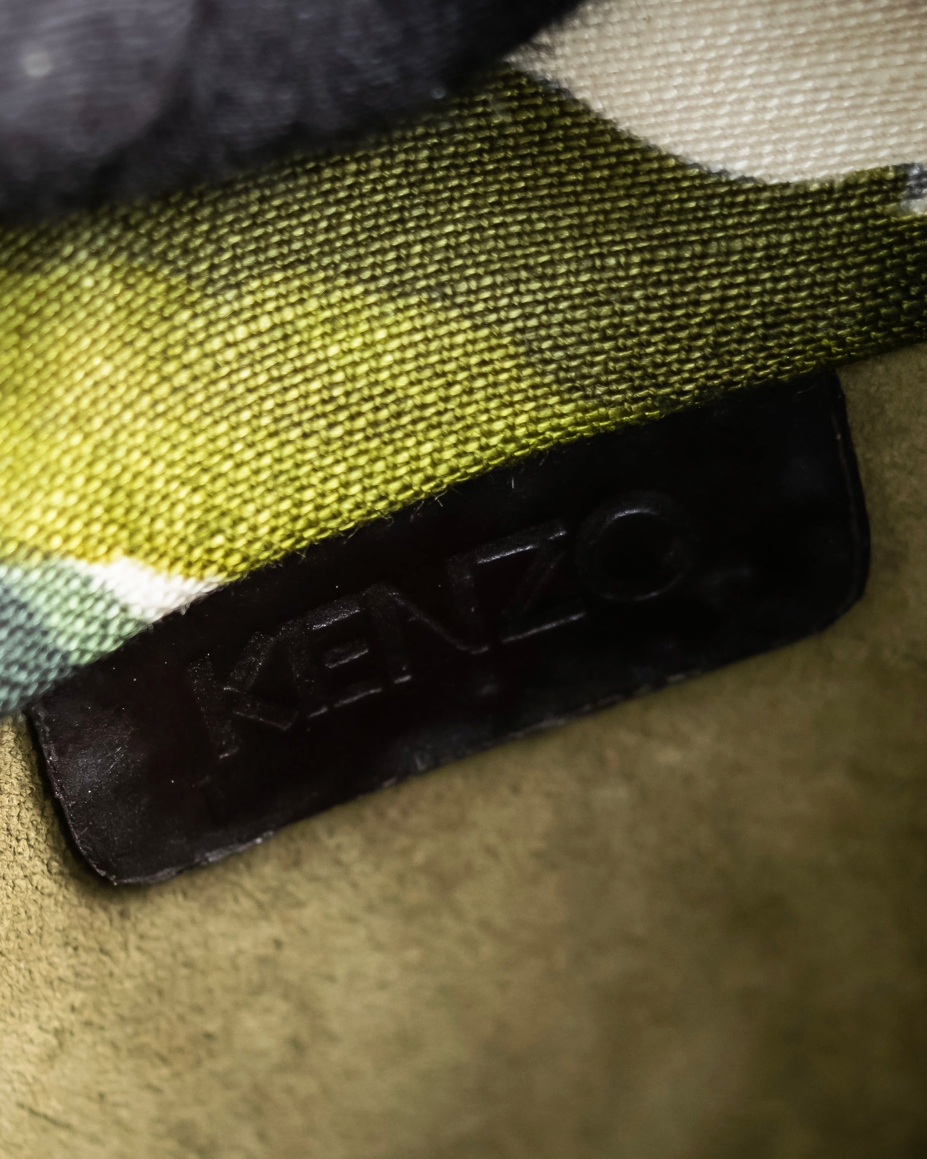 "KENZO" Camouflage design drawstring leather bag