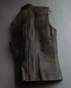 "CHANEL" 2000AW Karl Lagerfeld period calf leather vest