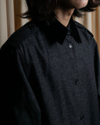 "GUCCI" 70's velvet collar design long coat