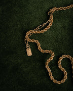 “Yves Saint Laurent” 90’s Cameo medallion rope chain necklace
