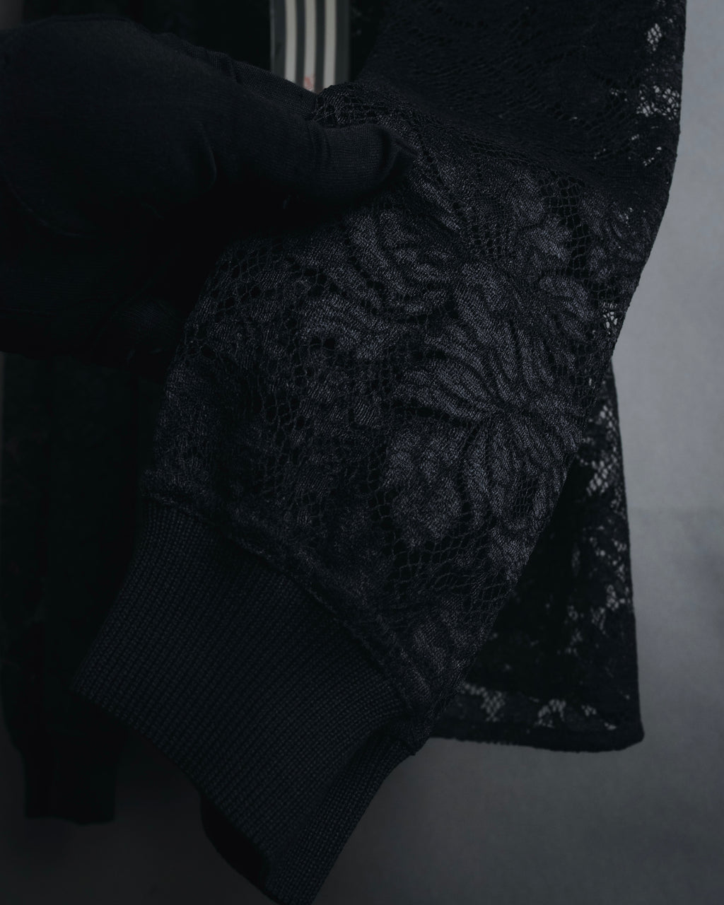 "VALENTINO MISS V" Late 80s botanical lace polo shirt