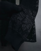 "VALENTINO MISS V" Late 80s botanical lace polo shirt